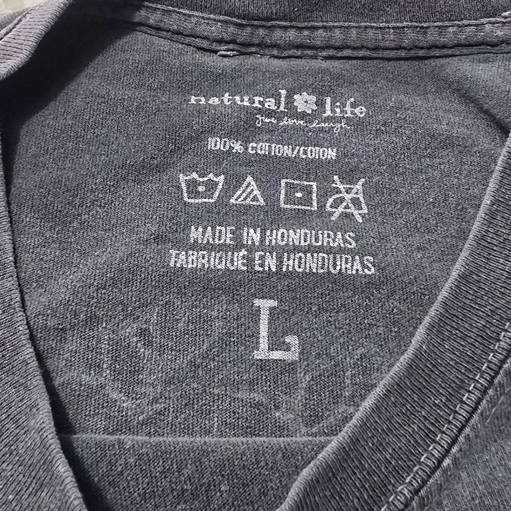 Natural Life Womens Kindness Matters Floral Graphic T-Shirt Gray Large - Picture 2 of 7